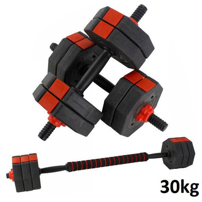 Kit Manubri Bilanciere Dumbbell Set Pesi Regolabili Componibili Da Palestra 30Kg