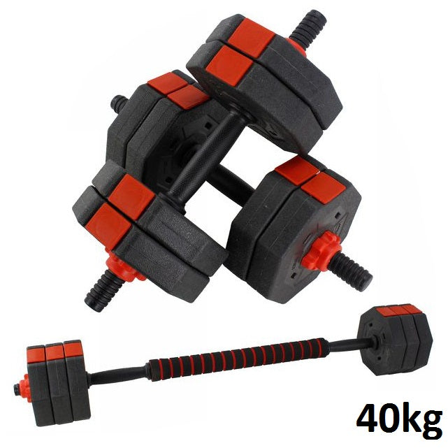 Kit Manubri Bilanciere Dumbbell Set Pesi Regolabili Componibili Da Palestra 40Kg