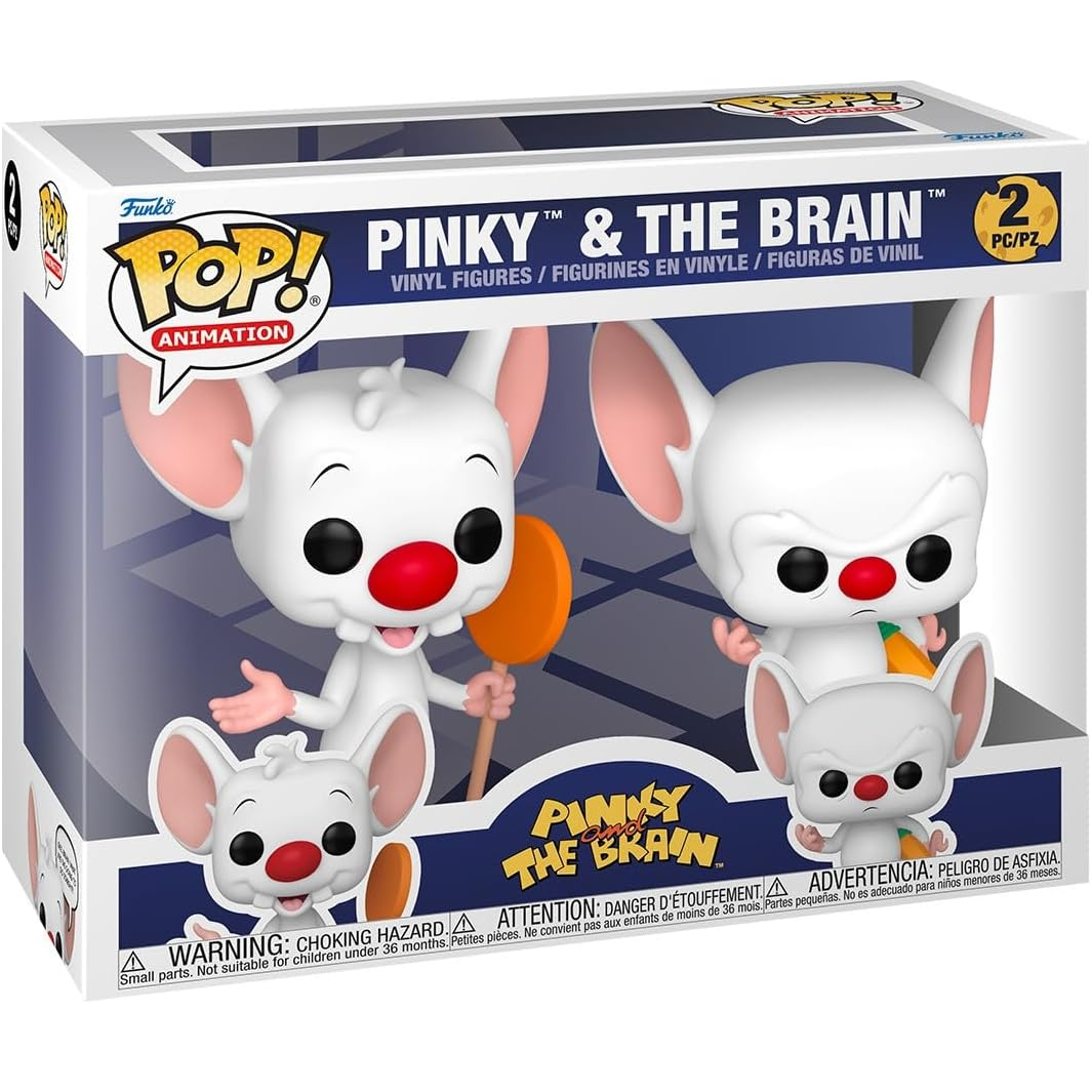Funko Pop! Animation 2pz - Mignolo e Prof (Pinky and the Brain) Vinyl Figure 9cm
