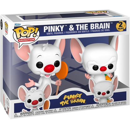 Funko Pop! Animation 2pz - Mignolo e Prof (Pinky and the Brain) Vinyl Figure 9cm