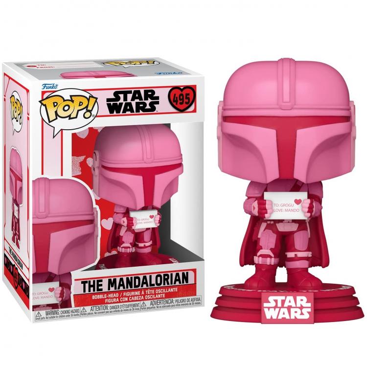 Funko Pop ! Star Wars - Valentines S2 The Mandalorian (495) Vinyl Figure 9Cm