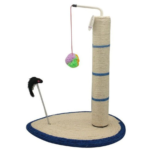 Tiragraffi Per Gatti Gioco Pallina Corda Di Sisal E Peluche Parco Giochi Gatto