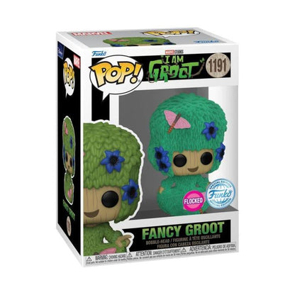Funko Pop ! Marvel I Am Groot - (1191) Fancy Groot Flocked Special Figure 9Cm