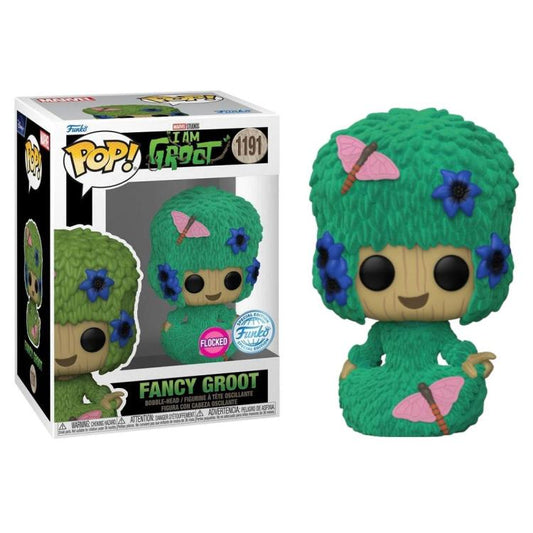 Funko Pop ! Marvel I Am Groot - (1191) Fancy Groot Flocked Special Figure 9Cm