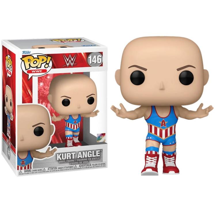 Funko Pop ! Wwe - (146) Kurt Angle Lottatore Wrestling Vinyl Figure 9Cm