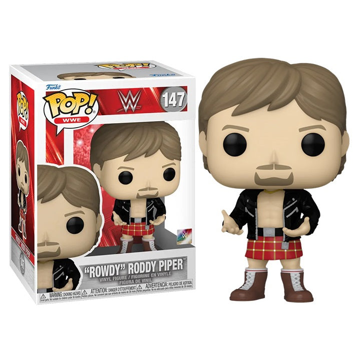 Funko Pop ! Wwe - (147) Rowdy Roddy Piper Lottatore Wrestling Vinyl Figure 9Cm