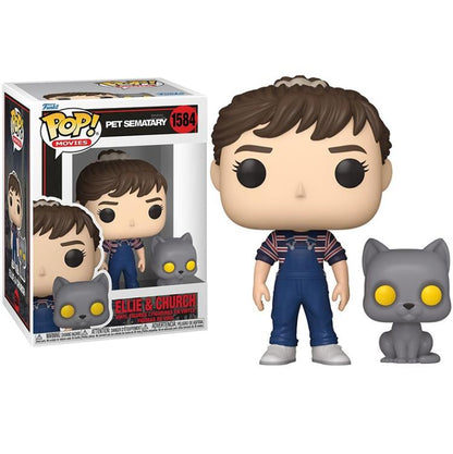 Funko Pop ! Movies Pet Sematary (1584) Ellie & Church Vinyl Figure 9Cm Statuetta