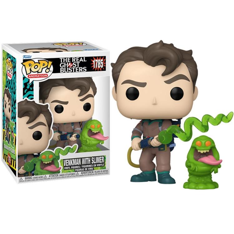 Funko Pop ! Animation The Real Ghost Busters (1785) Venkman With Slimer Figure