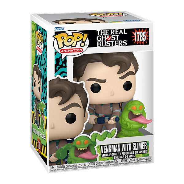 Funko Pop ! Animation The Real Ghost Busters (1785) Venkman With Slimer Figure