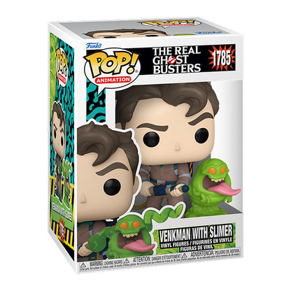 Funko Pop ! Animation The Real Ghost Busters (1785) Venkman With Slimer Figure