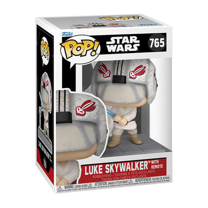 Funko Pop ! Star Wars (765) Luke Skywalker With Remote Vinyl Figure 9Cm Statua