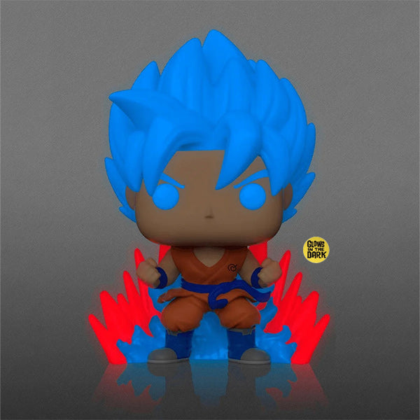 Funko Pop ! Animation - Dragon Ball Z (1256) Ssgss Goku Kaioken Glow In The Dark