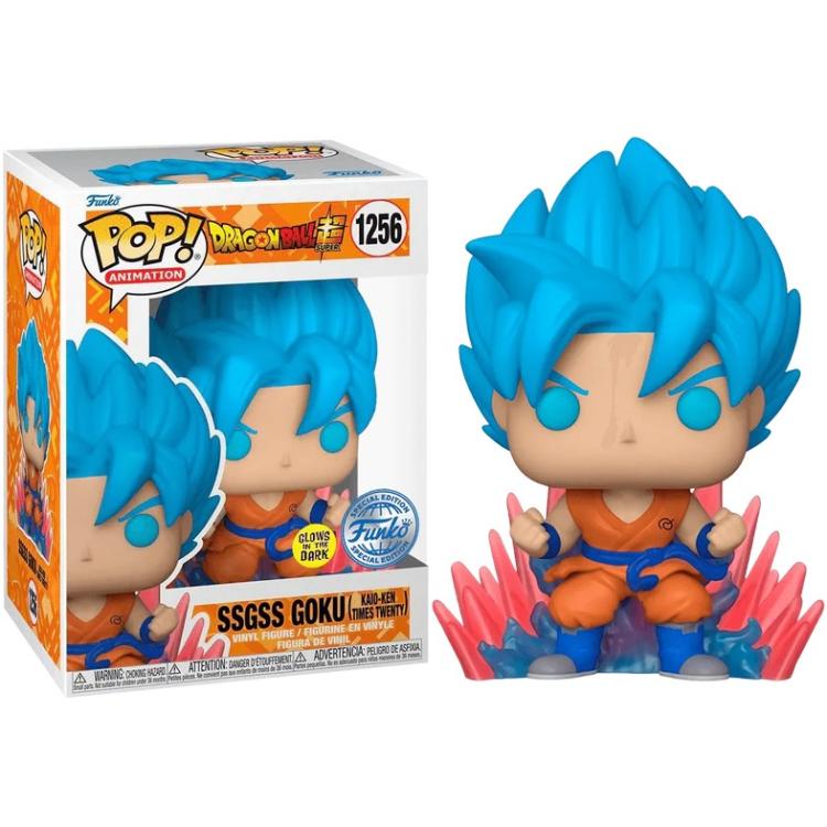 Funko Pop ! Animation - Dragon Ball Z (1256) Ssgss Goku Kaioken Glow In The Dark
