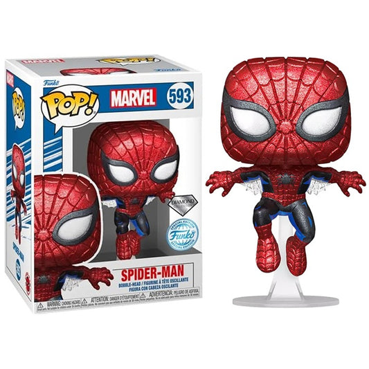 Funko Pop ! Marvel 80Th (593) Spider-Man Special Edition Vinyl Figure 9Cm Statua