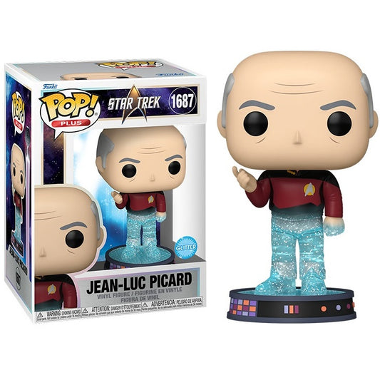 Funko Pop ! Plus Star Trek Transporter - (1687) Jean Luc Picard Figure Glitter