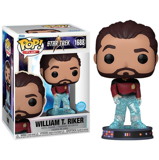 Funko Pop ! Plus Star Trek Transporter - (1688) William T. Riker Figure Glitter