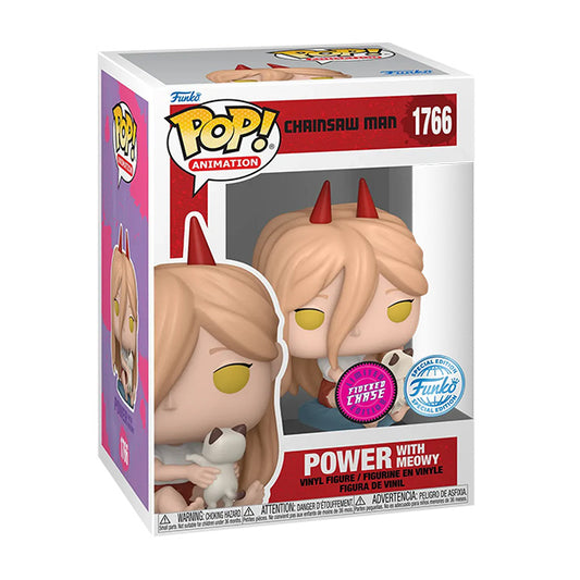 Funko Pop ! Animation - Chainsaw Man (1766) Power w/ Meowy (Chase) 9cm