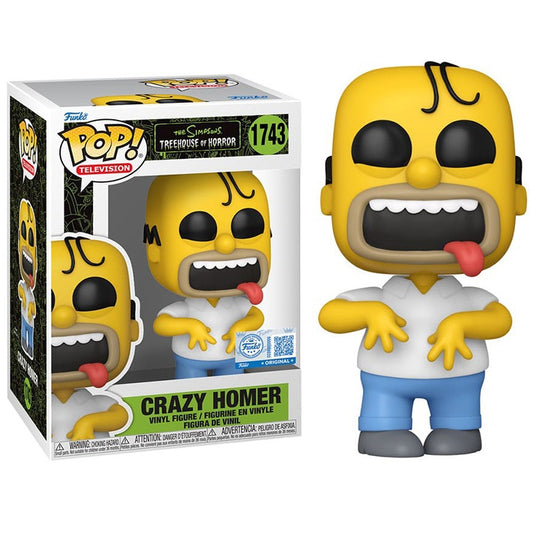 Funko Pop ! Tv The Simpsons TOH - (1743) Crazy Homer Horror Figure 9cm