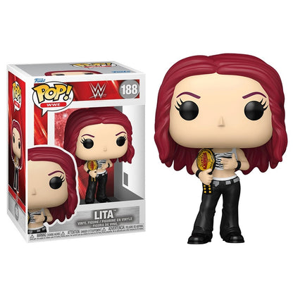 Funko Pop! WWE- (188) Lita w/Championship Belt Wrestling Figure 9Cm