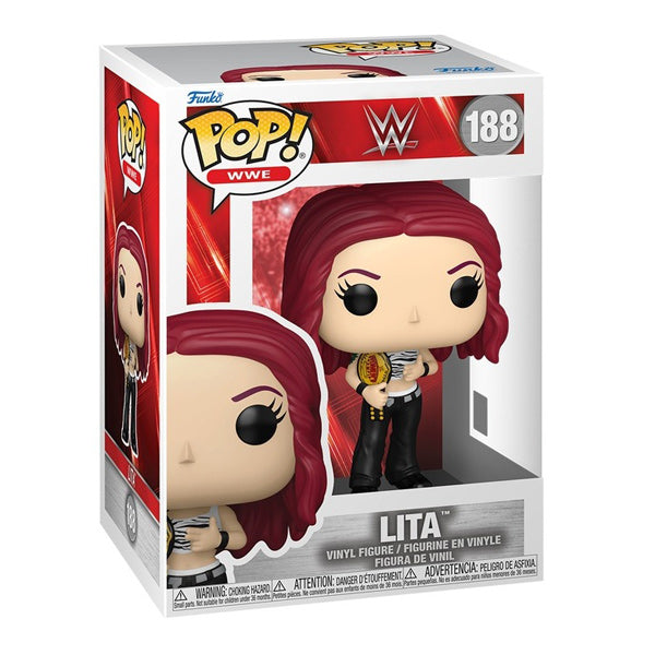 Funko Pop! WWE- (188) Lita w/Championship Belt Wrestling Figure 9Cm