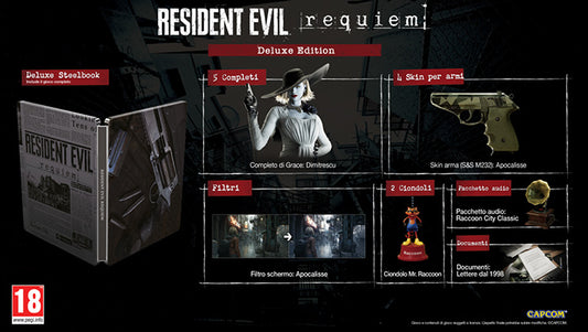 Resident Evil Requiem Steelbook Deluxe Edition Nintendo Switch 2 Gioco Italiano