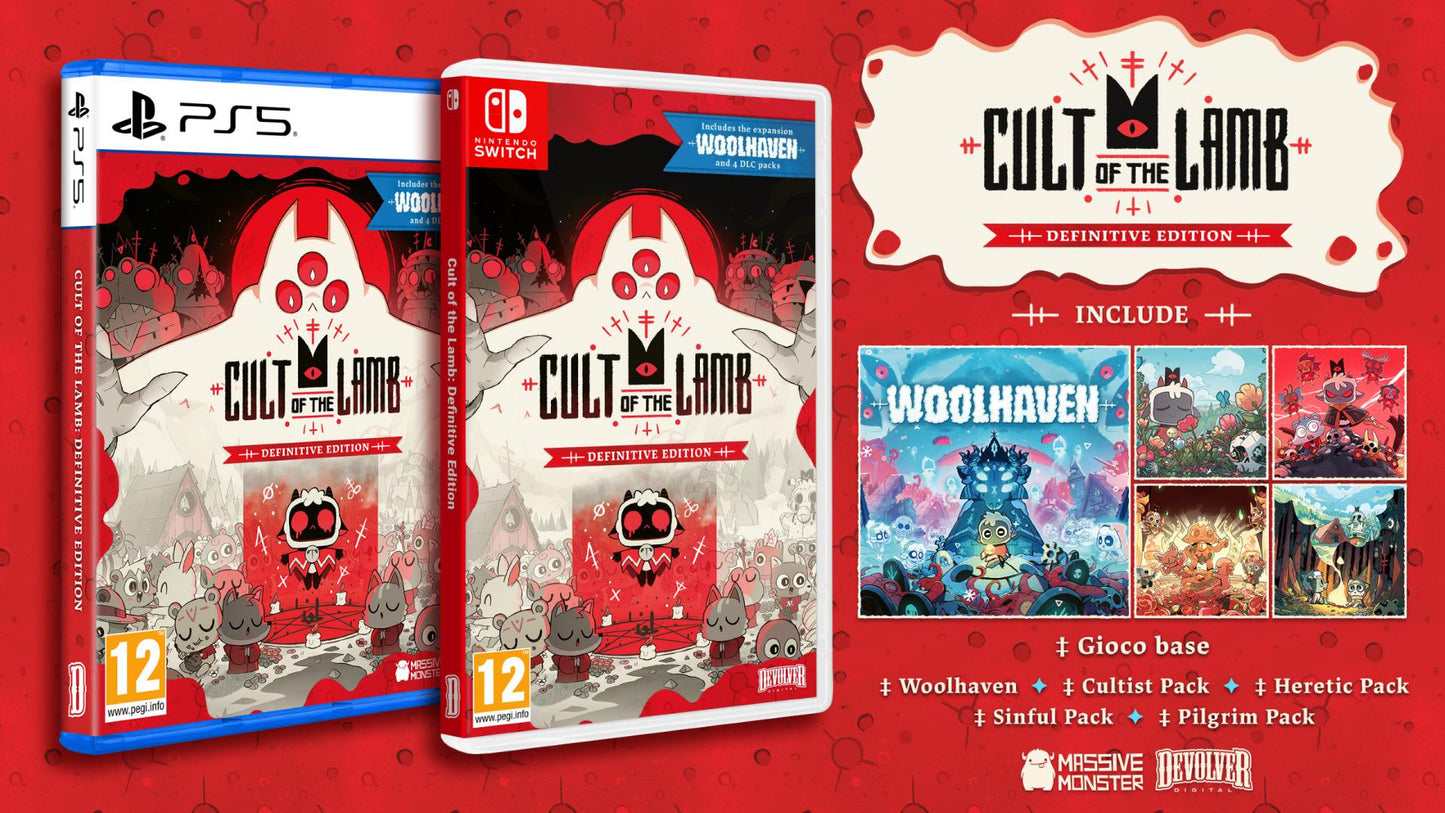 Cult of the Lamb Definitive Edition Nintendo Switch PAL Ita Nuovo NSW