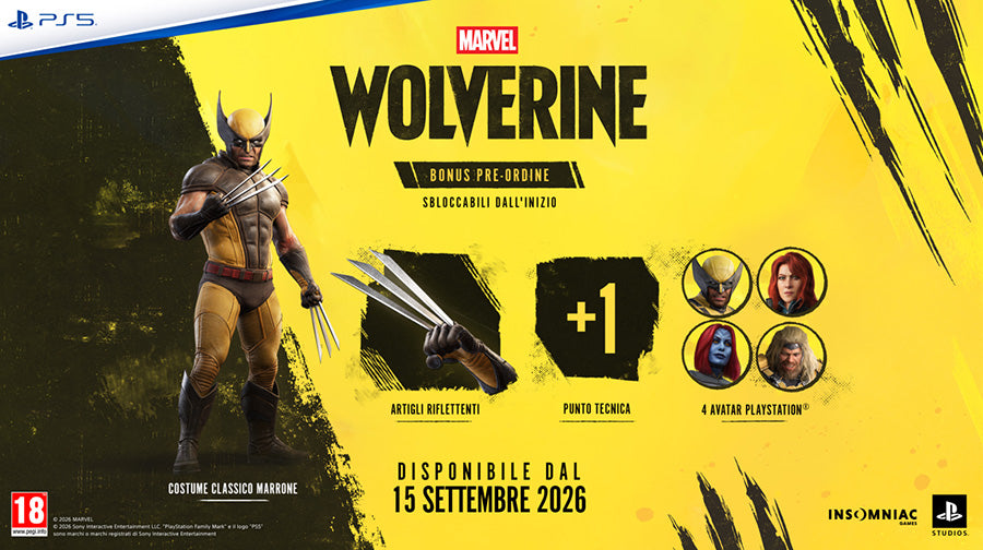 Marvel's Wolverine Ps5 Gioco Italiano Playstation 5 Pal Ita Nuovo