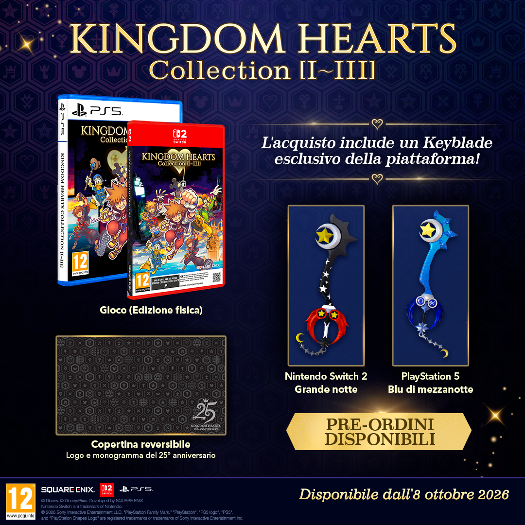 Kingdom Hearts Collection I-III PS5 Trilogia ITA Gioco Playstation 5 (Preorder) - Disco