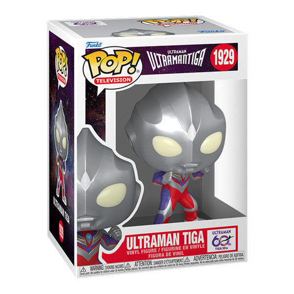 Funko Pop! Television Ultraman - (1929) Ultraman Tiga 60th Vinyl Figure 9cm