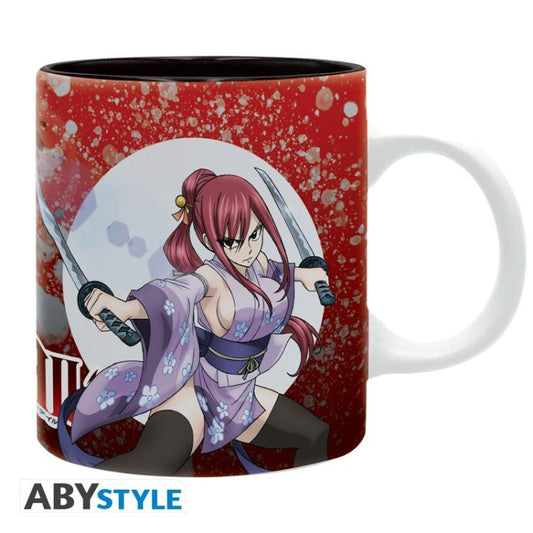 Abystyle - Tazza FAIRY TAIL (Erza e Jellal) Logo Mug Bicchiere in Ceramica 320ml
