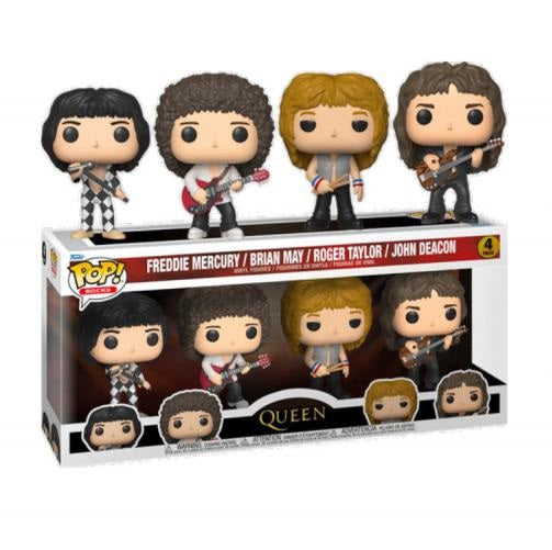 Funko Pop ! Album Queen 4Pack Freddie Mercury Roger Taylor Brian May John Deacon