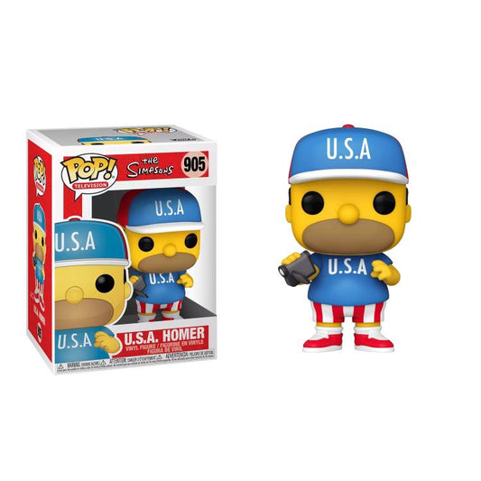 Funko Pop! Television - The Simpsons (905) U.S.A. Homer Vinyl Figure 9Cm