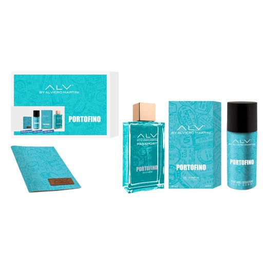 Alviero Martini Cofanetto Portofino Eau de parfum 100ml+Deo150ml+Portapassaporto