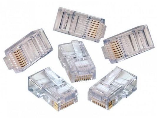 50 PEZZI CONNETTORE LAN CAT5 8 POLI CAVO ETHERNET PLUG LAN RJ45 NETWORK INTERNET
