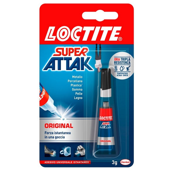 Loctite Super Attack Original 3Gr Colla Versatile Multiuso Attak Originale Work