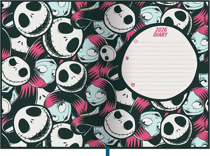 Pyramid The Nightmare Before Christmas 2026 - Calendario a libro A5 con motivi settimanali di Jack Skellington & Sally, agenda per i fan del film culto di Tim Burton Diario Copertina Rigida