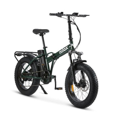 Nilox Bici Elettrica X8 Pro Bicicletta Pieghevole 250W Fat Scooter 36V Led Verde