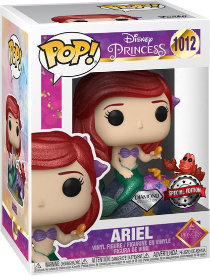 Funko Pop ! Disney Princess (1012) Ariel Diamond Figure Sirenetta Little Mermaid