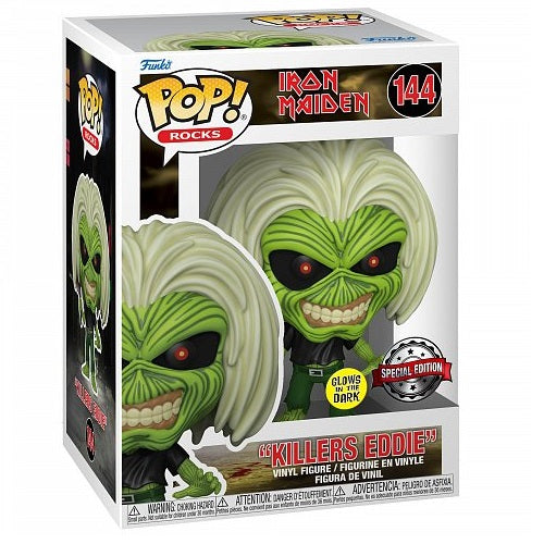 Funko Pop ! Rocks Iron Maiden Killers Eddie - (144) Special Edition Gitd Limted