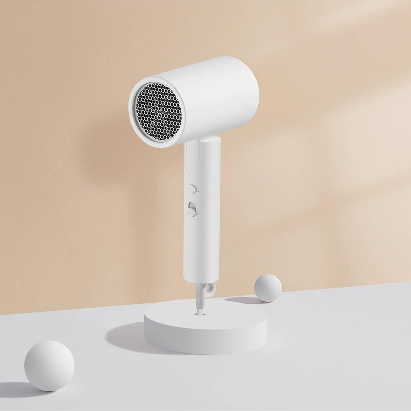 Xiaomi Asciugacapelli Compact Hair Dryer H101 1600W - Pieghevole e Potente - Phon da Viaggio, con Diffusore per styling, 2 livelli di Riscaldamento e Potenza - White/Bianco