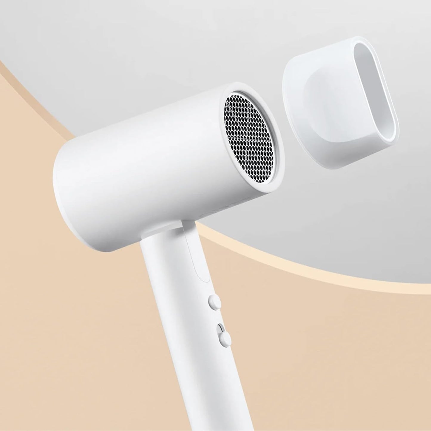 Xiaomi Asciugacapelli Compact Hair Dryer H101 1600W - Pieghevole e Potente - Phon da Viaggio, con Diffusore per styling, 2 livelli di Riscaldamento e Potenza - White/Bianco