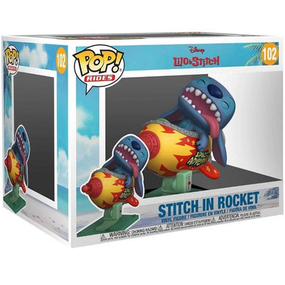 Funko Pop ! Rides - Lilo & Stitch - (102) Stitch In Rocket Vinyl Figure 9Cm
