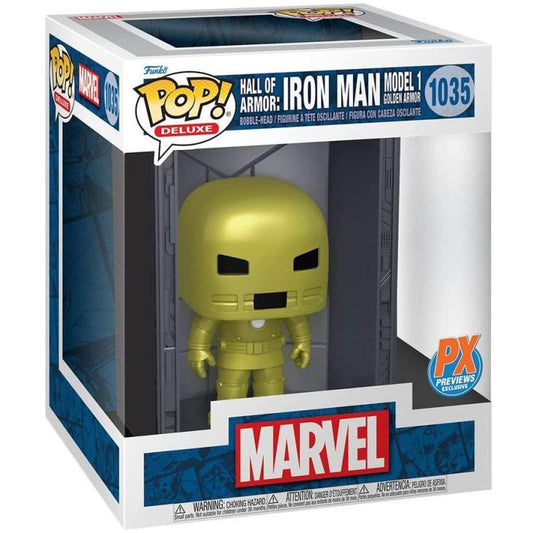 Funko Pop! Deluxe - Marvel Hall Of Armor: Iron Man Model 1 Golden (1035) Figure