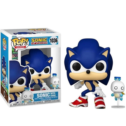 Funko Pop ! Games Sonic The Hedgehog - (1036) Sonic With Hero Chao Figure Vinyl