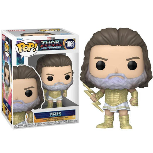 Funko Pop ! Marvel Studios Thor Love And Thunder (1069) Zeus Vinyl Figure 9Cm
