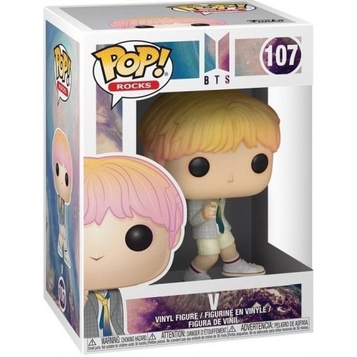 Funko Pop ! Rocks Bts - (107) Bts V - Statuetta Vinyl Figure 9Cm Da Collezione