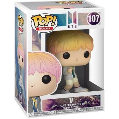 Funko Pop ! Rocks Bts - (107) Bts V - Statuetta Vinyl Figure 9Cm Da Collezione
