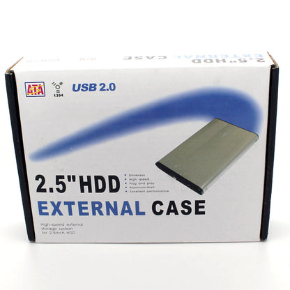 CASE BOX ESTERNO PER HARD DISK HD HDD 2,5" SATA USB 2.0 CAVO PC AUTO ALIMENTATO