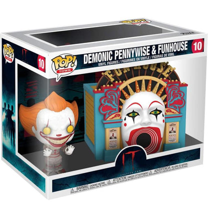 Funko Pop ! Town Movies - It - (10) Demonic Pennywise With Funhouse Vinyl Horror