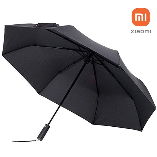Xiaomi Ombrello Pioggia Automatico Nero Metallo Pieghevole Retrattile Antivento